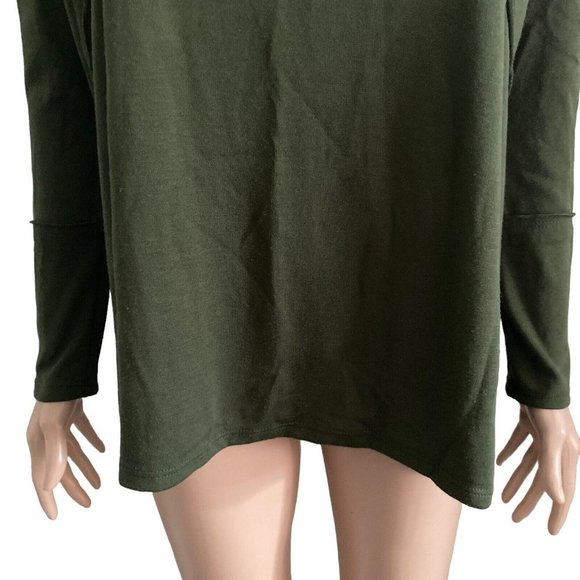 Forgotten Grace Sweater Womens Small Green Stretch - Picture 11 of 13